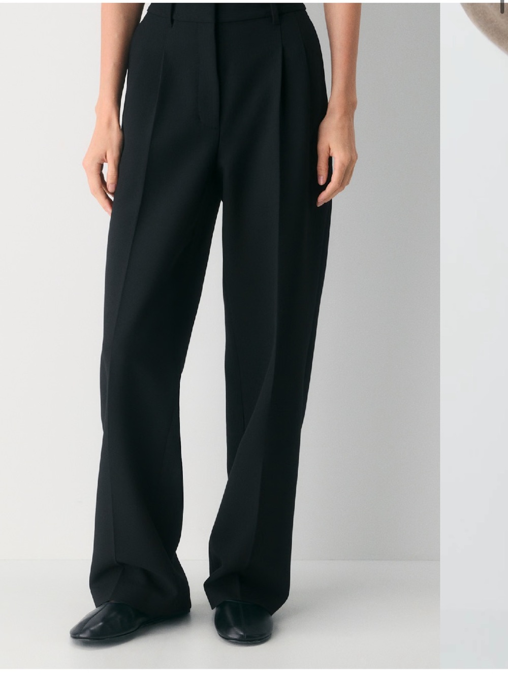 Wilfred Black Effortless Wide-Leg High-Rise Trousers